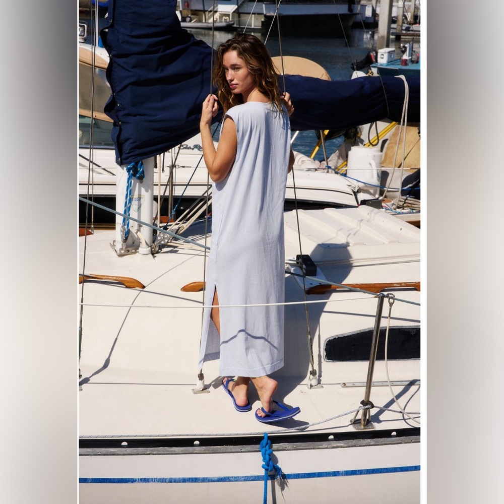 FREE PEOPLE Drew Tee Midi DRESS - Picture 2 of 8